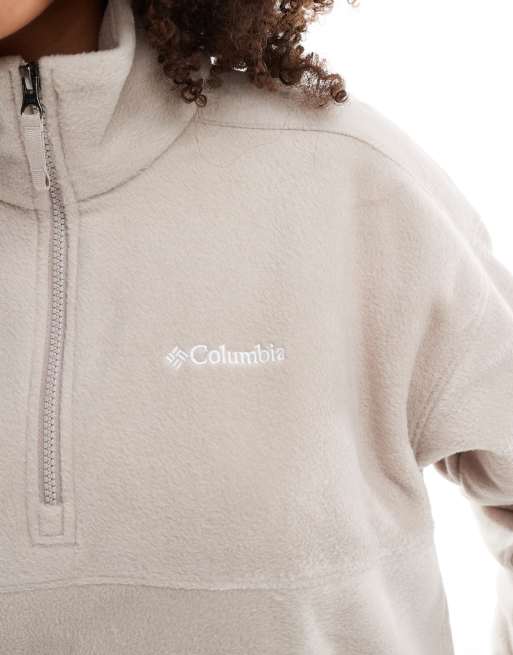 Columbia Brushy Bay half zip fleece in crushed clay | ASOS