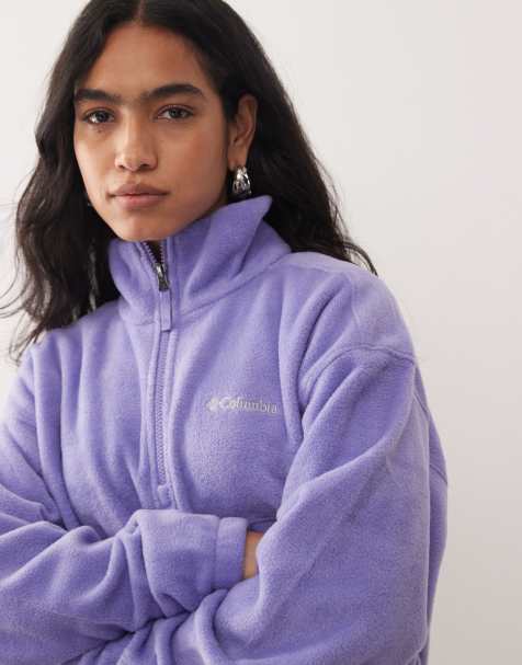 Columbia Brushy Bay half zip fleece in twilight purple - view 1
