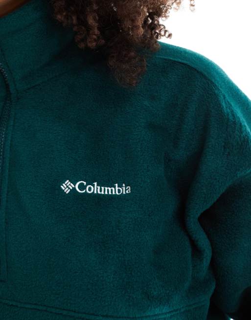 Columbia - Brushy Bay - Mørk blågrøn fleece med halv lynlås, 2 af 4