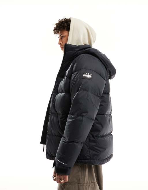 Point race puffer jacket best sale in black