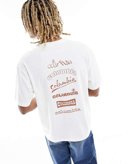 Columbia - Burnt Lake - T-shirt met print op de achterkant in wit