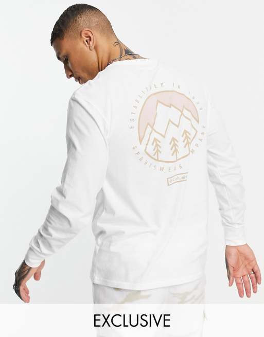 Columbia – Cades Cove – Langärmliges Shirt in Weiß – exklusiv bei ASOS 