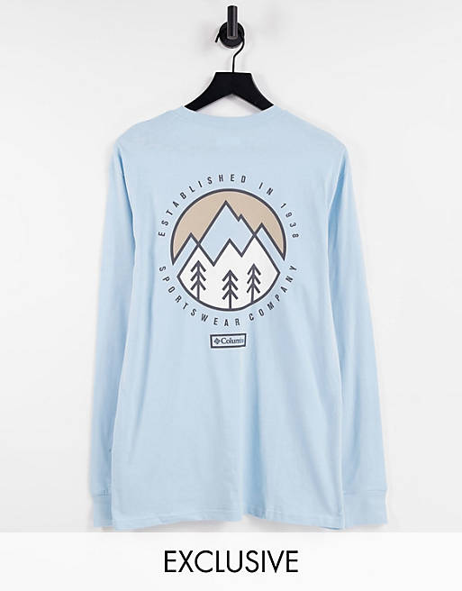  Columbia Cades Cove long sleeve t-shirt in blue Exclusive at  