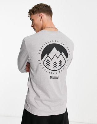 Columbia Cades Cove long sleeve t-shirt in grey