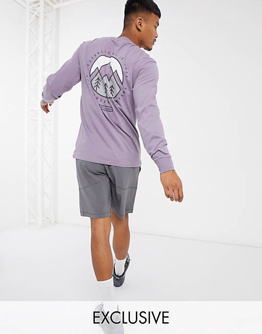 Men Columbia Cades Cove long sleeve t-shirt in purple Exclusive at  