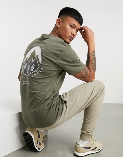 Columbia Cades Cove Outdoor Park t-shirt in khaki Exclusive at ASOS