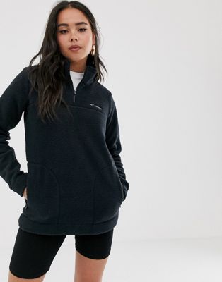 sherpa pullover black