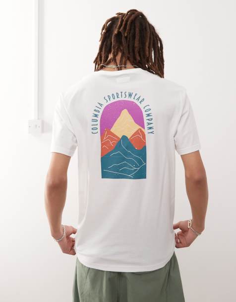 Columbia – Cavalry Trail – Kurzärmliges T-Shirt in Weiß mit Grafik - view 1