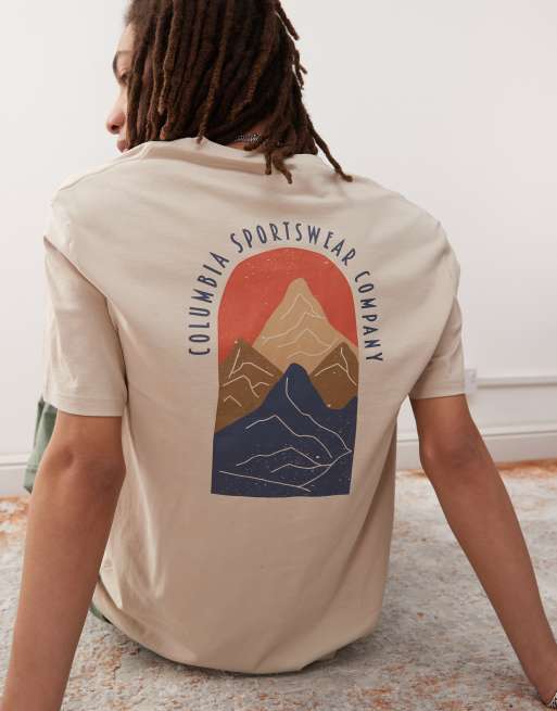 Columbia - Cavalry Trail - T-shirt beige a maniche corte con grafica