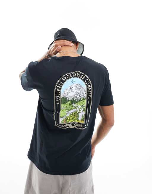 Columbia - Cavalry Trail - T-shirt met grafische print op de achterkant in zwart, exclusief bij ASOS