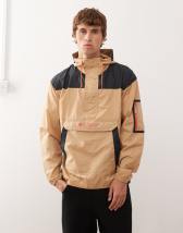 adidas Originals 3 Stripe rain jacket in khaki