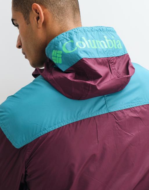 Columbia Challenger II windbreaker in maroon, 2 of 5