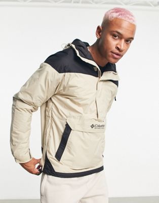 Columbia Challenger insulated overhead jacket in stone - ASOS Price Checker