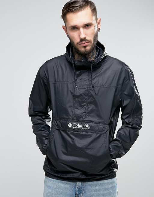 Columbia Challenger Overhead Jacket Lightweight in Black | ASOS