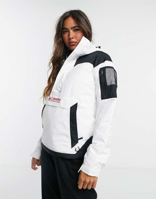 Columbia challenger clearance pullover in white