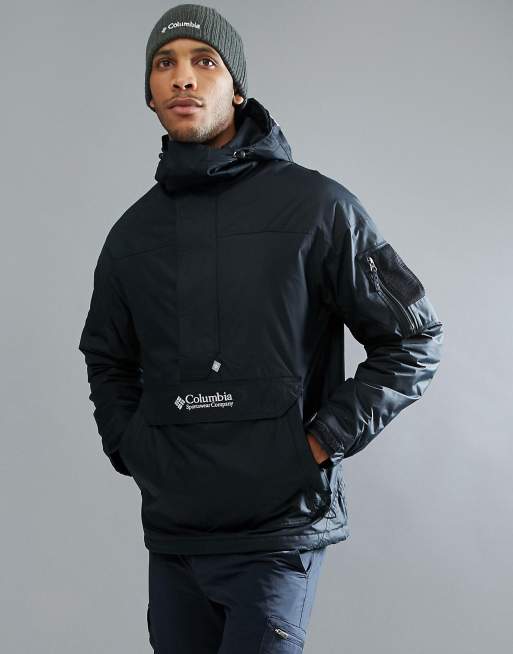 Columbia Challenger Pullover Jacket Hooded Insulated in Black ASOS