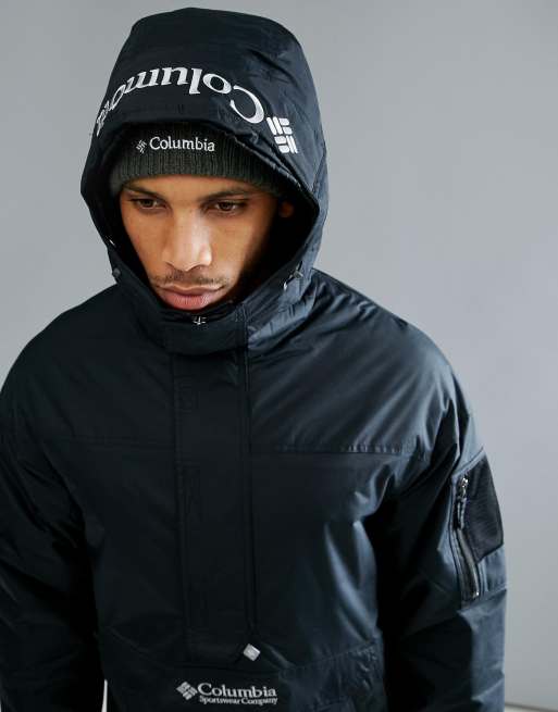 Columbia Challenger Pullover Jacket Hooded Insulated in Black