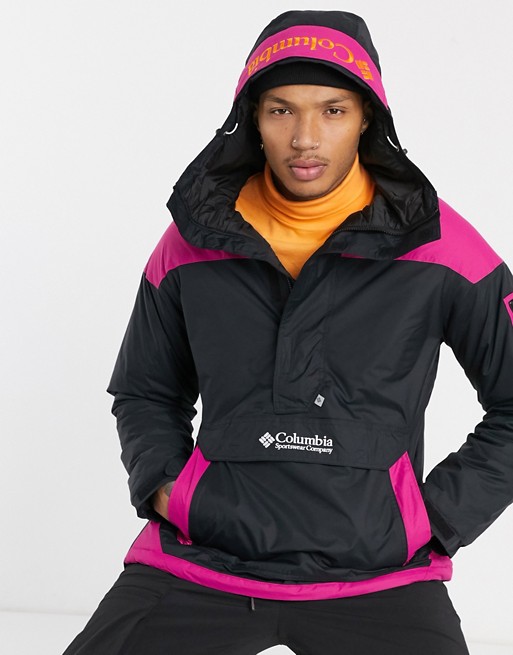Columbia Challenger pullover jacket in black Exclusive at ASOS