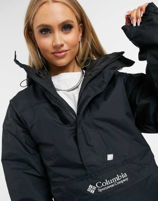 Columbia Challenger pullover jacket in black ASOS