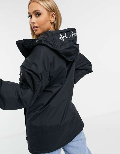 Columbia Challenger pullover jacket in black ASOS