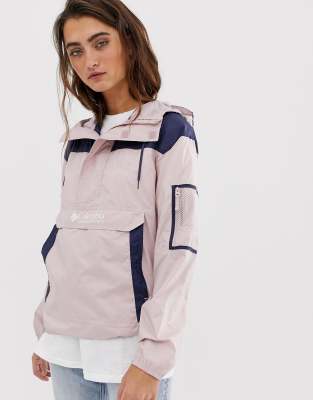 columbia windbreaker pink