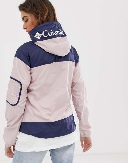 Columbia Challenger Mesh Lined Windbreaker In Pink, $95, Asos