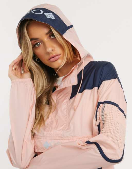 Columbia windbreaker sale pink