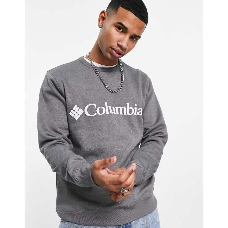 Columbia chest logo sweatshirt in gray | ASOS