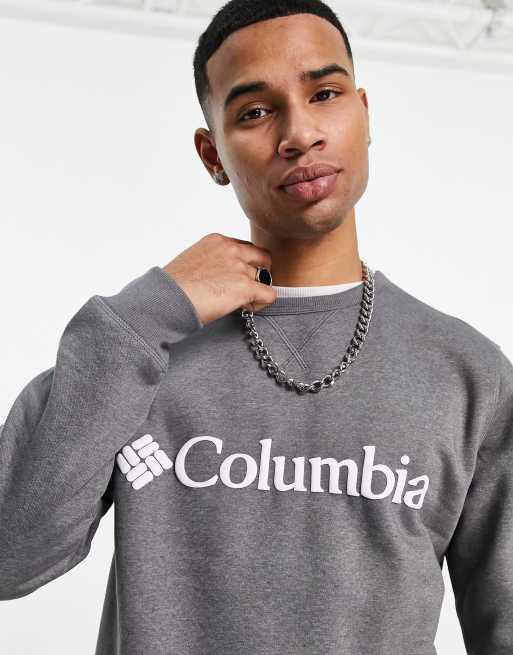 Columbia chest logo sweatshirt in gray | ASOS