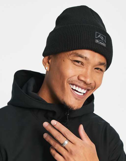 north face cream beanie
