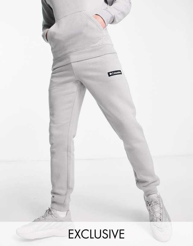 Columbia Cliff Glide sweatpants in gray Exclusive at ASOS