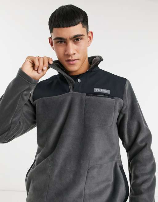 Columbia Cottonwood Park snap neck fleece in grey ASOS