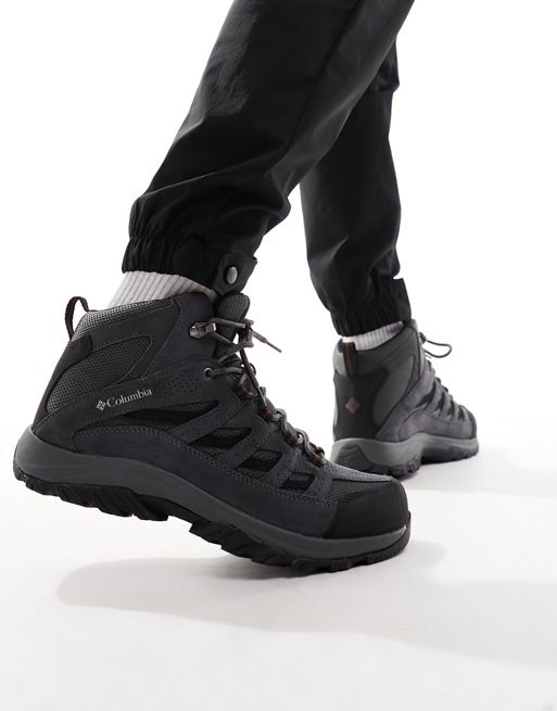 Columbia Crestwood mid hiking boots in charcoal | ASOS