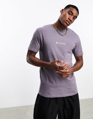 Columbia CSC basic chest logo t-shirt in purple Exclusive to ASOS - ASOS Price Checker