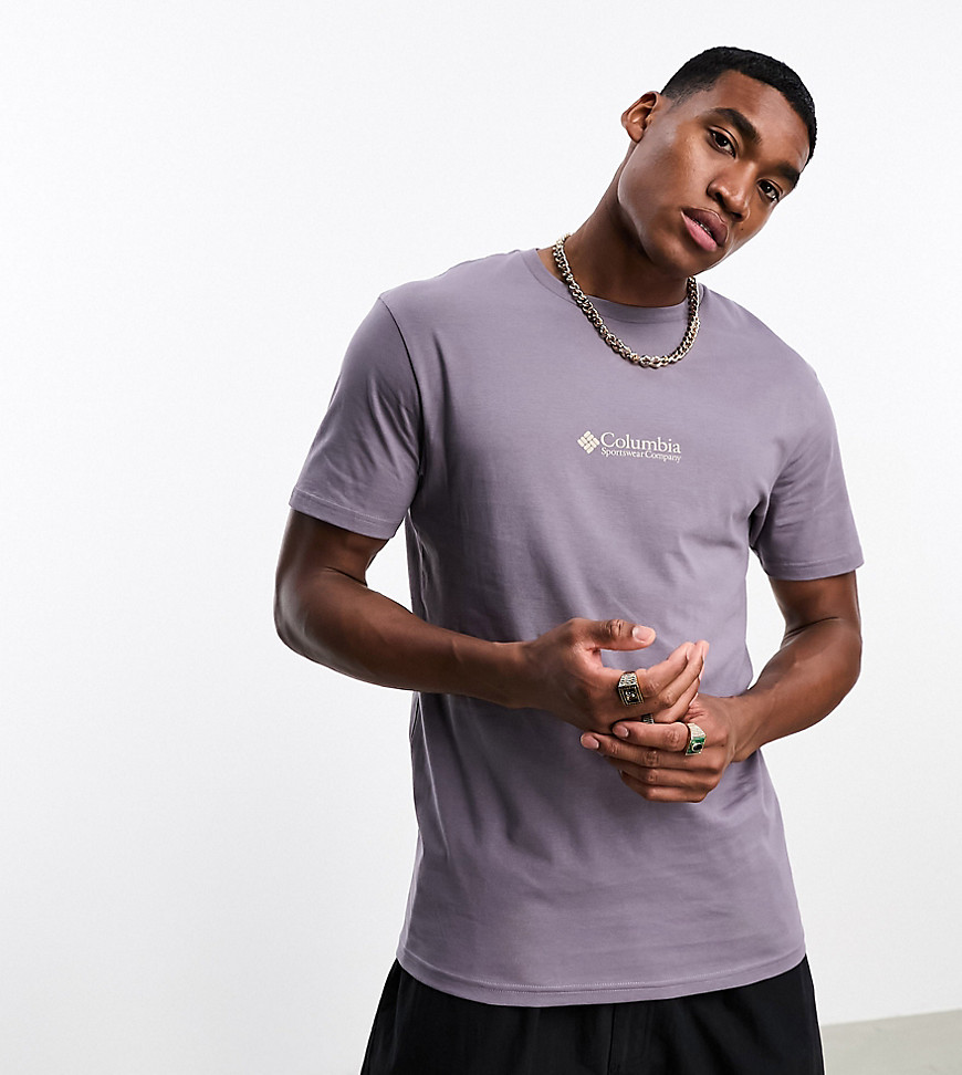 Columbia CSC basic chest logo t-shirt in purple Exclusive to ASOS