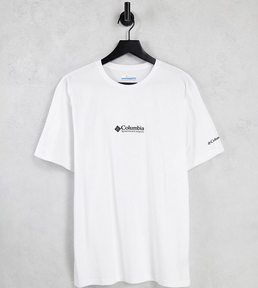 Columbia CSC basic chest logo t-shirt in white Exclusive to ASOS