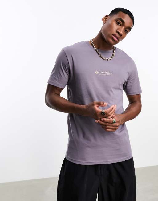 Columbia – CSC Basic – Fioletowy T-shirt z logo na piersi – tylko w ASOS