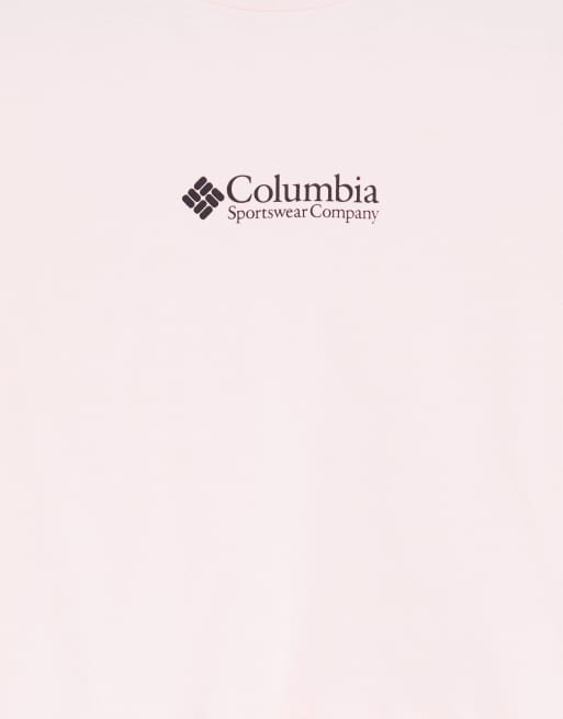 Columbia CSC Basic Logo cropped t-shirt in light pink, 3 of 4