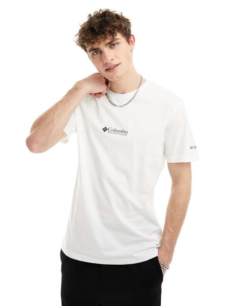 Columbia CSC basic logo T-shirt in white Exclusive to ASOS - view 1