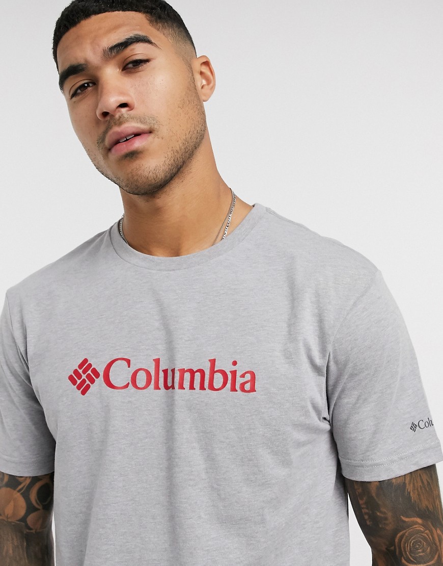 Columbia - CSC Basic - T-shirt met logo in grijs