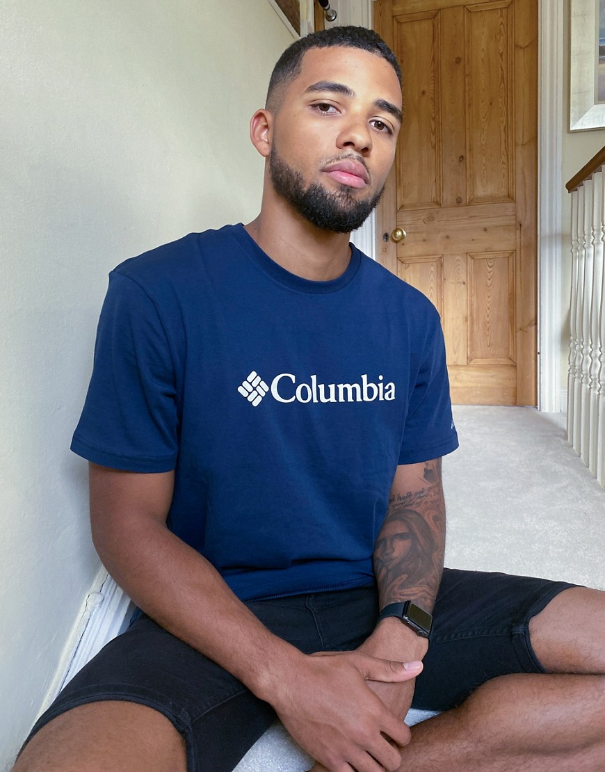 Columbia - CSC Basic - T-shirt met logo in marineblauw