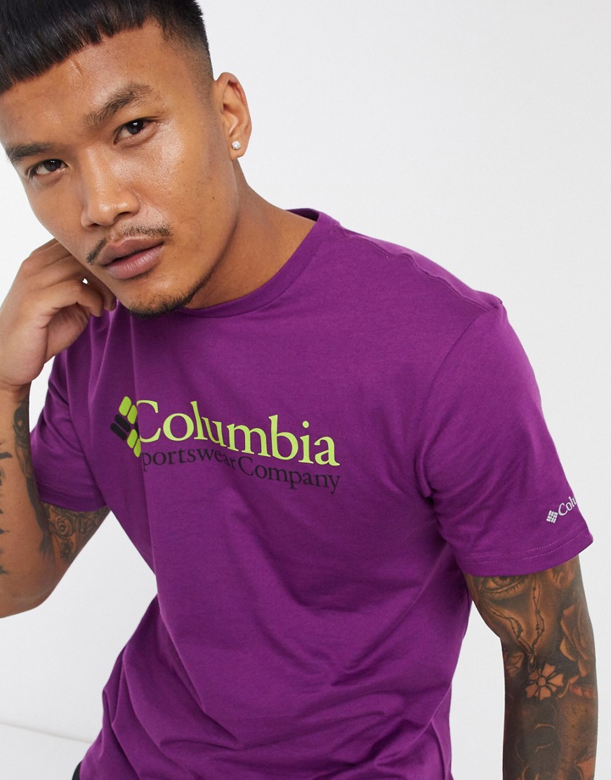 Columbia - CSC Basic - T-shirt met logo in paars