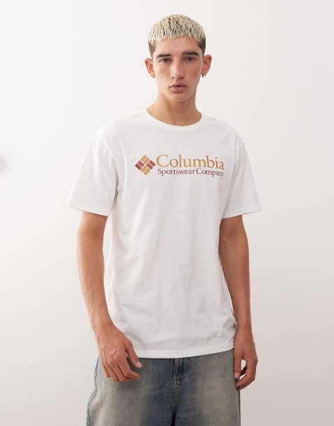 Columbia - CSC - Basic T-shirt met logo in wit - view 1