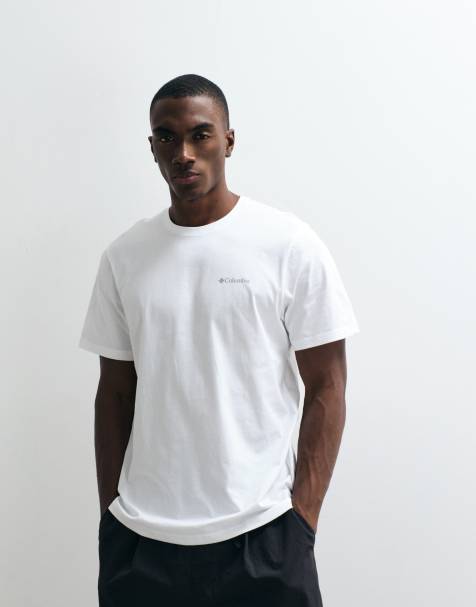 Columbia - CSC - Basic T-shirt met logo in wit - view 1