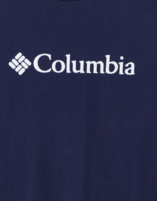 Columbia - CSC Basic - T-shirt van katoen met logo op de borst in marineblauw , 3 van 4