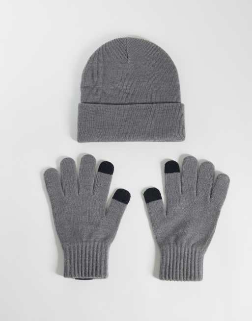 Columbia CSC beanie and glove set in grey, 3 of 3