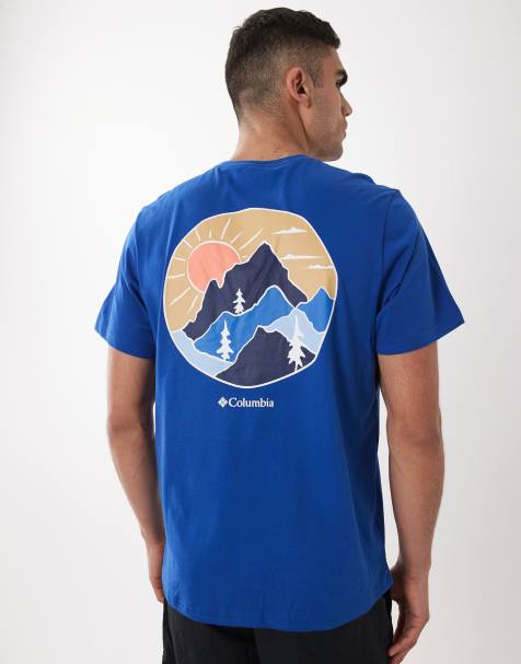 Columbia – CSC – Blå t-shirt med landskapstryck baktill - view 1