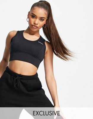 Columbia Training CSC Sculpt mid support tank top in black Exclusive at ASOS