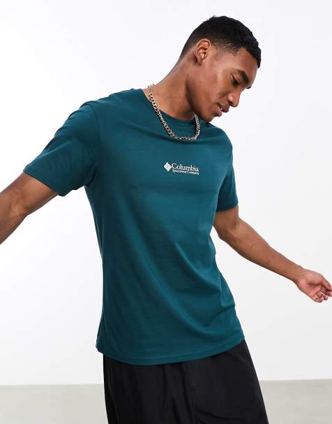Columbia - CSC - Eenvoudig T-shirt met logo op de borst in donker groenblauw, exclusief bij ASOS - view 1