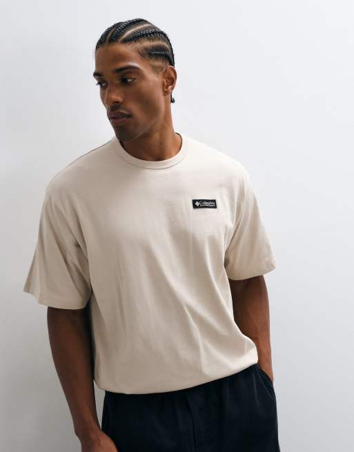 Columbia CSC Heavyweight logo t-shirt in beige, 5 of 5
